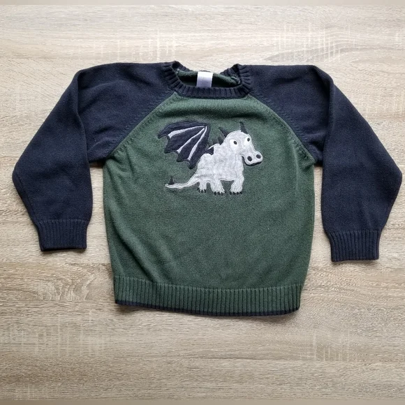 2010 vguc Gymboree 5T boys dragon sweater - Picture 3 of 8